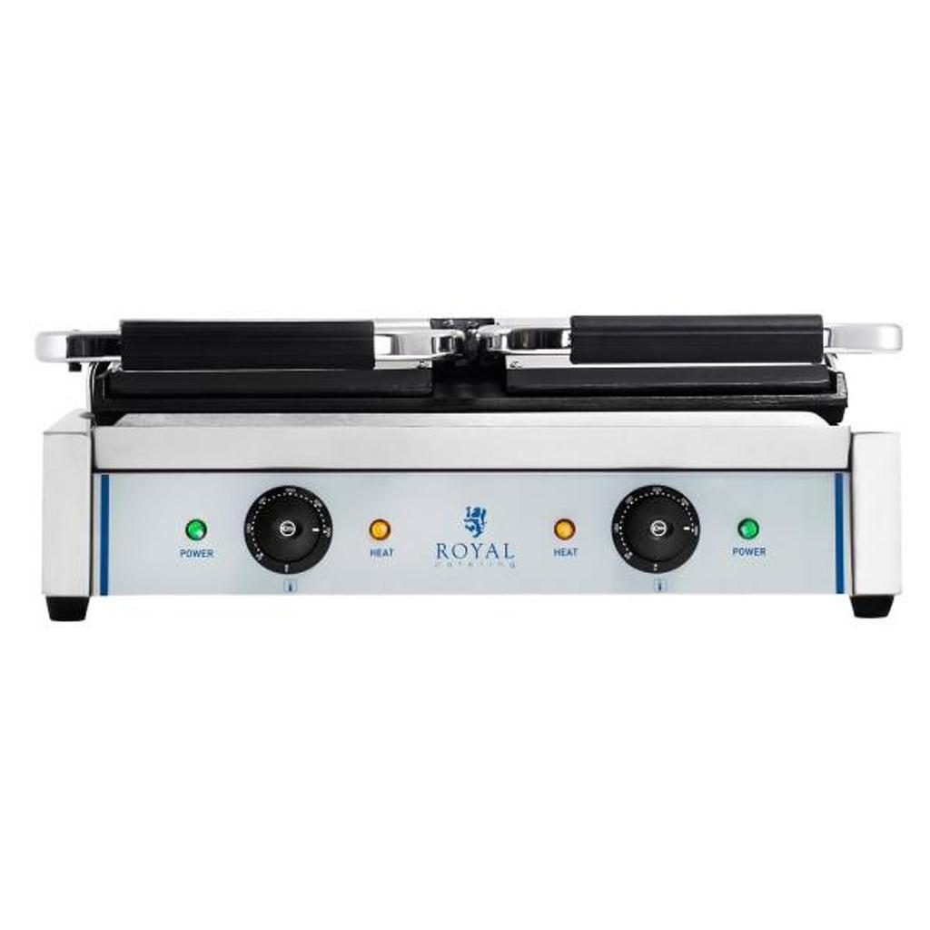 Gril de contact, double face, lisse, 3600W, 230V, Royal Catering