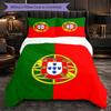 Portugal National Football Team 3 Piece Bedding Set Soft Duvet Cover Set with Pillowcases Printed Bedroom Decor Set for Home