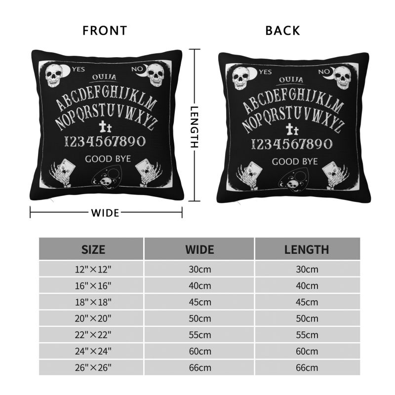 Ouija Spirit Board Pouzdro na polštář Pohovka Halloween čarodějnictví Okultní severský povlak na polštář čtvercový povlak na polštář