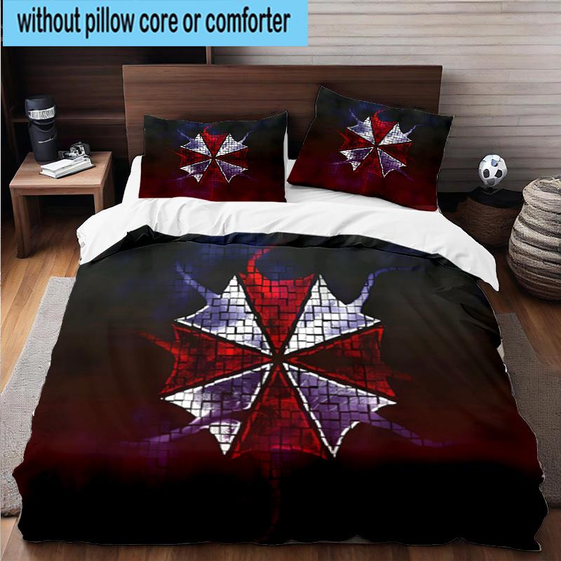 3PCS Umbrella Symbol 3pcs Bedding,Including 3PCS Duvet Cover And 2pcs Pillowcases Perfect for Christmas,Ideal for Bedroom, Dormitory