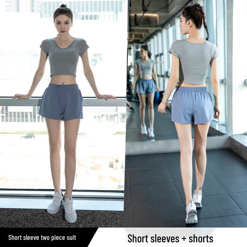 Women's 2026 Quick-Dry Breathable Three-Quarter Sportswear Set for Summer Running & Fitness