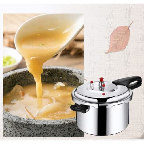 FiveLn Pressure Cooker, Large Capacity, Compatible with All Heat Sources, Induction, Gas, and Commercial Use, Slide-Open Closure, Explosion-Proof Safe