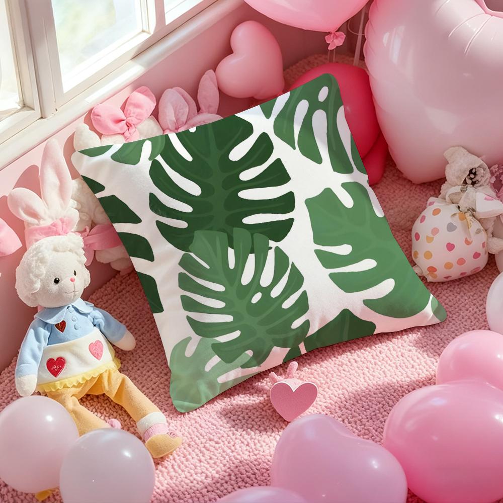 Modern style Leaf Cushion Cover Pattern Printed Pillowcase for Living Room Sofa Cushion Cover & Bedroom Decor