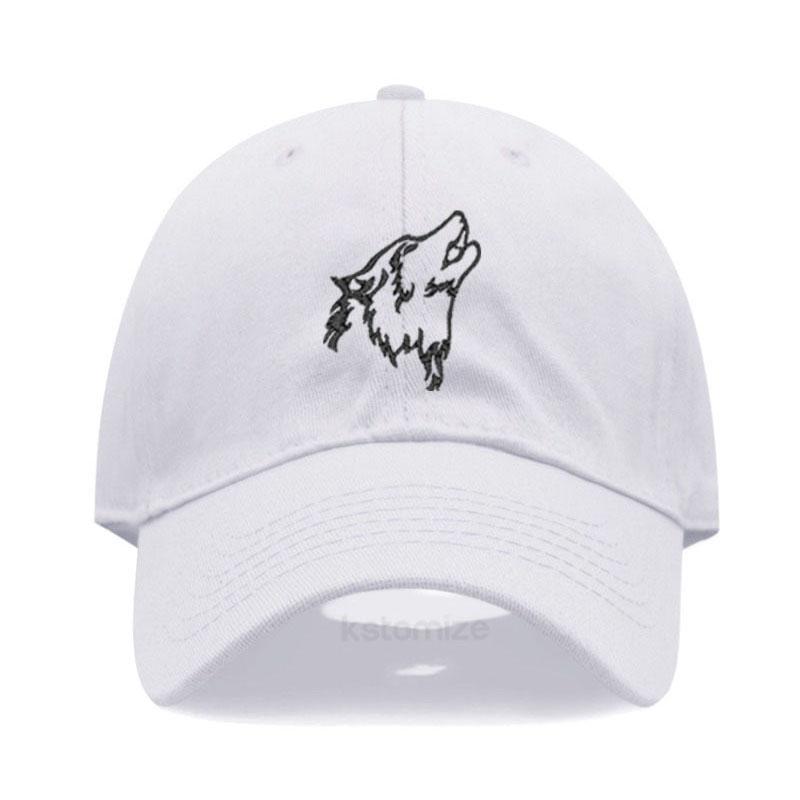 Women's Baseball Cap Men's Washed Cotton Wolf Howl Embroidery Embroidery Dad Hat Sport Golf Caps For Man Sun Hats Dropshipping