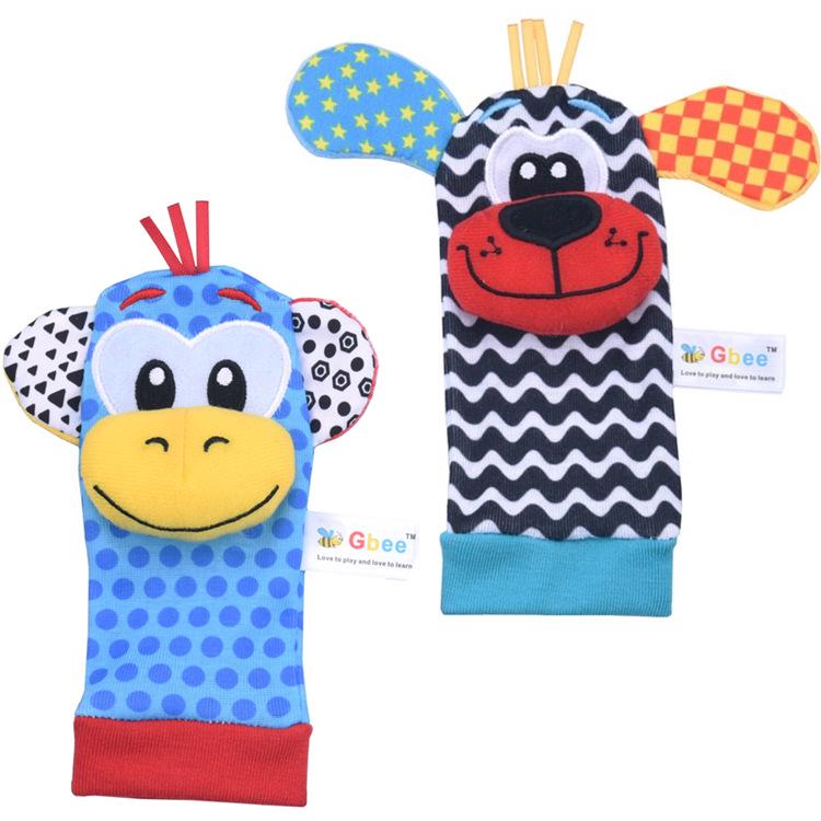2025Gbee Lion Baby Plush Wrist Rattle & Sock Set - Infant Educational Toy