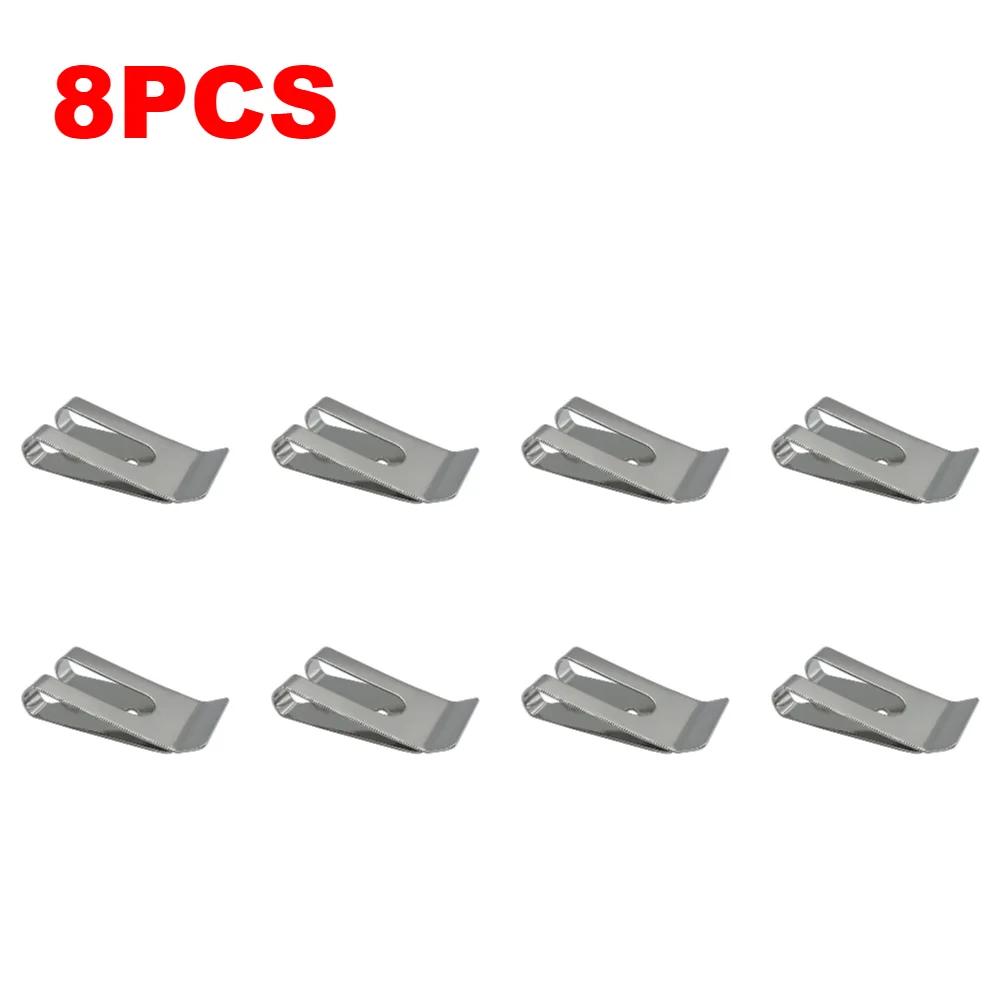 1-10PCS Metal Waist Belt Buckles Sheath Clip Clasp Pocket Wallet Wallet Key Hook Stainless Steel Silver Cash Holder Clips Tool