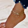 Summer Fashion Crystal Pineapple Anklets Female Barefoot Crochet Sandals Foot Jewelry Bead Ankle Bracelets For Women Leg Chain