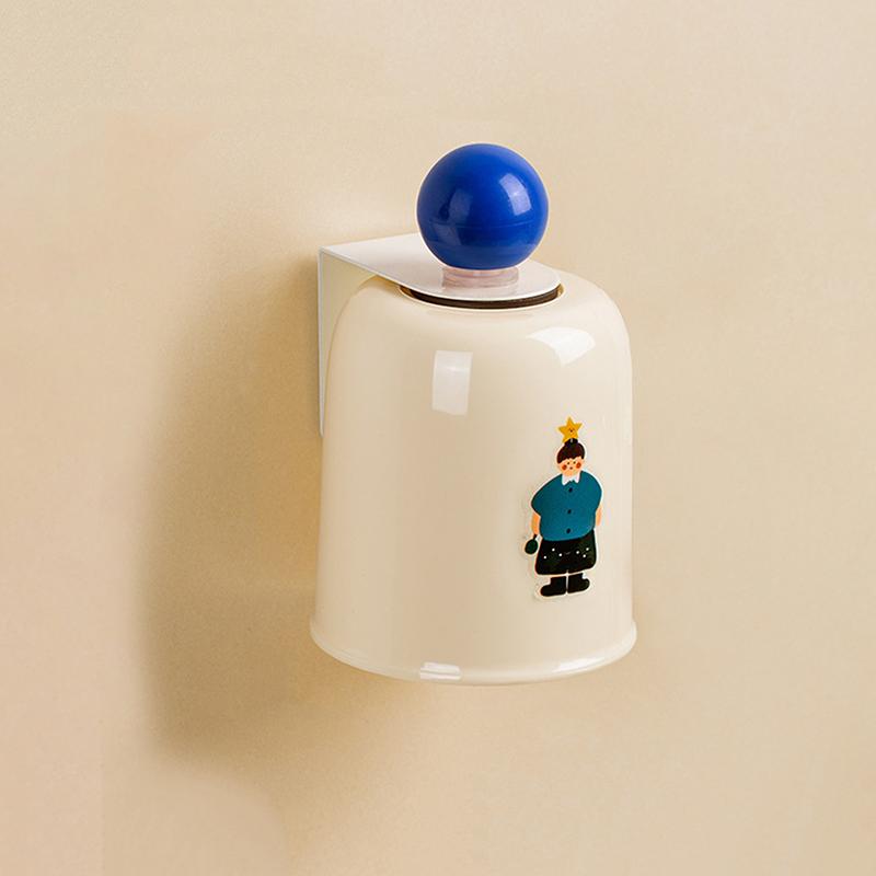 

Магнитный стакан для полоскания рта, настенный, без перфорации, стакан для зубной щетки, пыленепроницаемая дофаминовая зубная банка под зеркальным шкафчиком