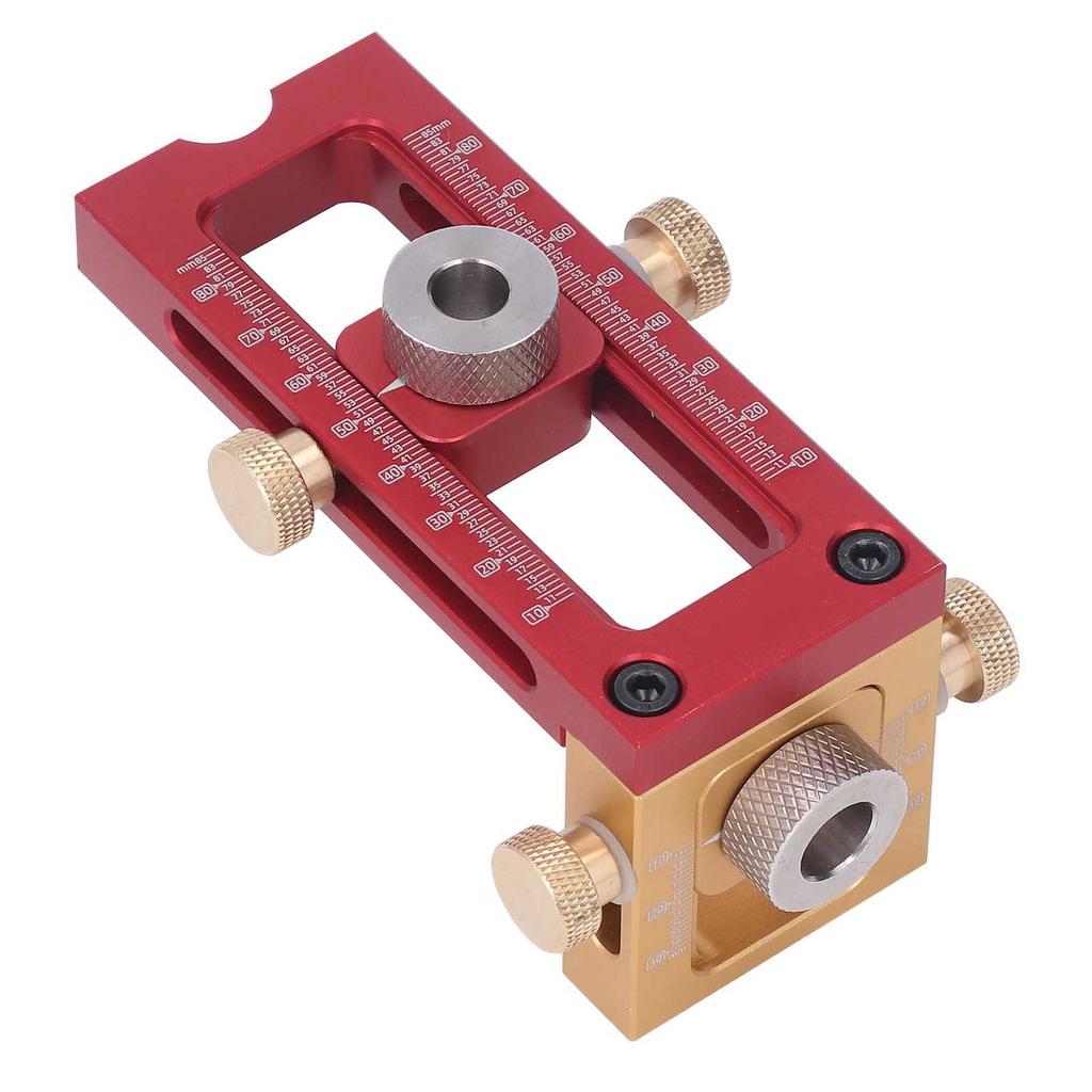 6 Buc Jig de Găurit Perforator cu Găuri Plate în Cruce Set Kit Instrument Ghid de Găurire pentru Prelucrarea Lemnului