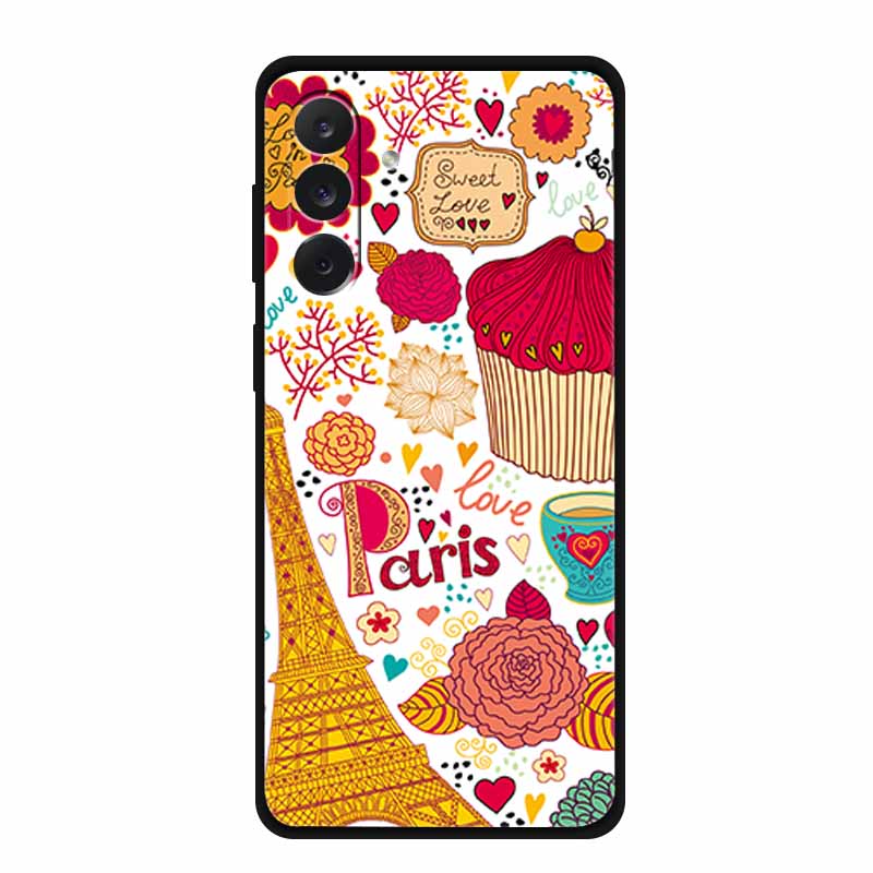 For Samsung M06 M16 M36 3D Flowers Case Soft Silicone Bumper Emboss Phone Cases for Samsung Galaxy M 06 16 36 Back Protect Cover
