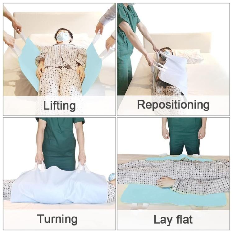 Positioning Bed Pad with Handles Quick-Drying Washable Waterproof for Lifting, Turning Elderly and Incontinence Patients