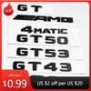Hot 2025 3D ABS Black Logo GT GT43 GT53 GT63 Letters 4MATIC Badge Car Rear Sticker Trunk AMG Emblem For Mercedes Benz AMG Access