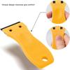 Plastic Razor Scraper with 10pcs Double Edged Plastic Blades Hair Extension Tool for Debris Sticker Label On Glass Windows Removal Scraper Tool