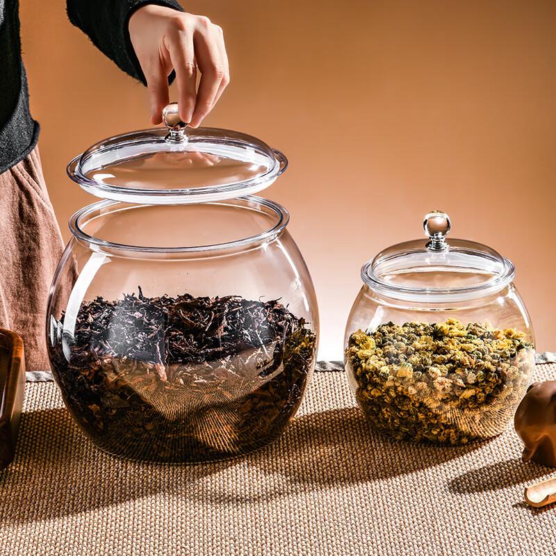 Transparent Round Plastic Airtight Storage Jar Set
