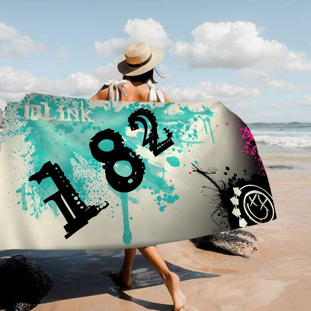 B-Blink 182 BAND Beach Towel Colorful Bath Towels For Girl Microfiber Quick Dry Sand Free Beach Yoga Spa Gym Pool