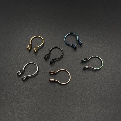 Stainless Steel U-Shaped Nose Ring Clip with Vacuum Plating