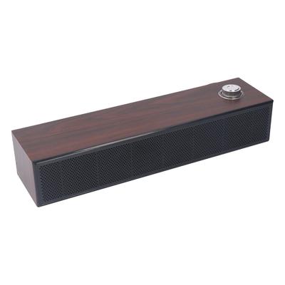 Houten computerluidsprekers Desktop soundbar HiFi stereogeluid AUX-in bekabelde USB-aangedreven soundbar voor