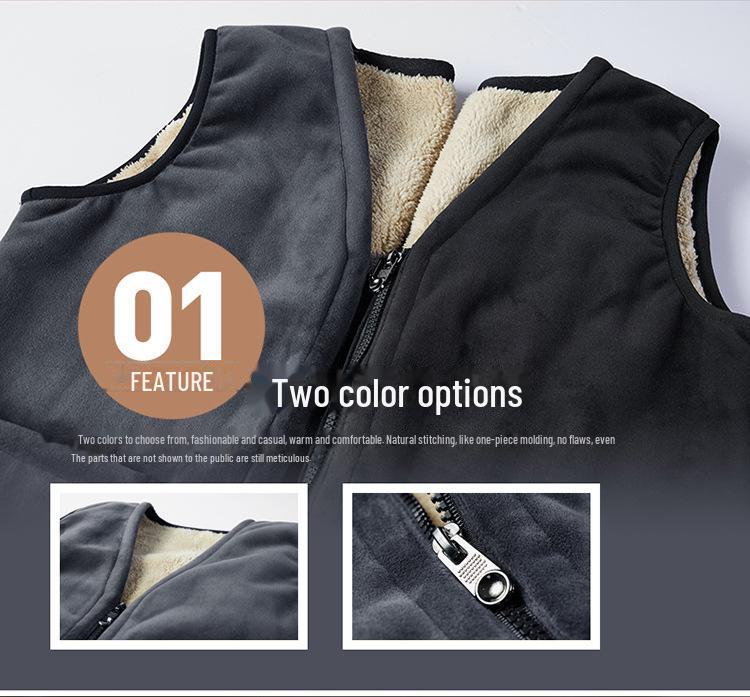 Herren Koreanischer Stil V-Ausschnitt Weste: Herbst- & Winterwärme, Trendige Weste mit Samt.