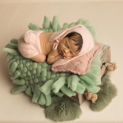 Gestrickte Garn-Decke für Babyfotografie zur Neugeborenen-Präsentation und Dekoration