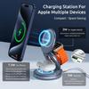 Zinc Alloy Travel Magnetic Wireless Charger Fast Wireless Charger Stand For Magsafe iPhone 17 16 15 14 13 12 iWatch Airpods Pro
