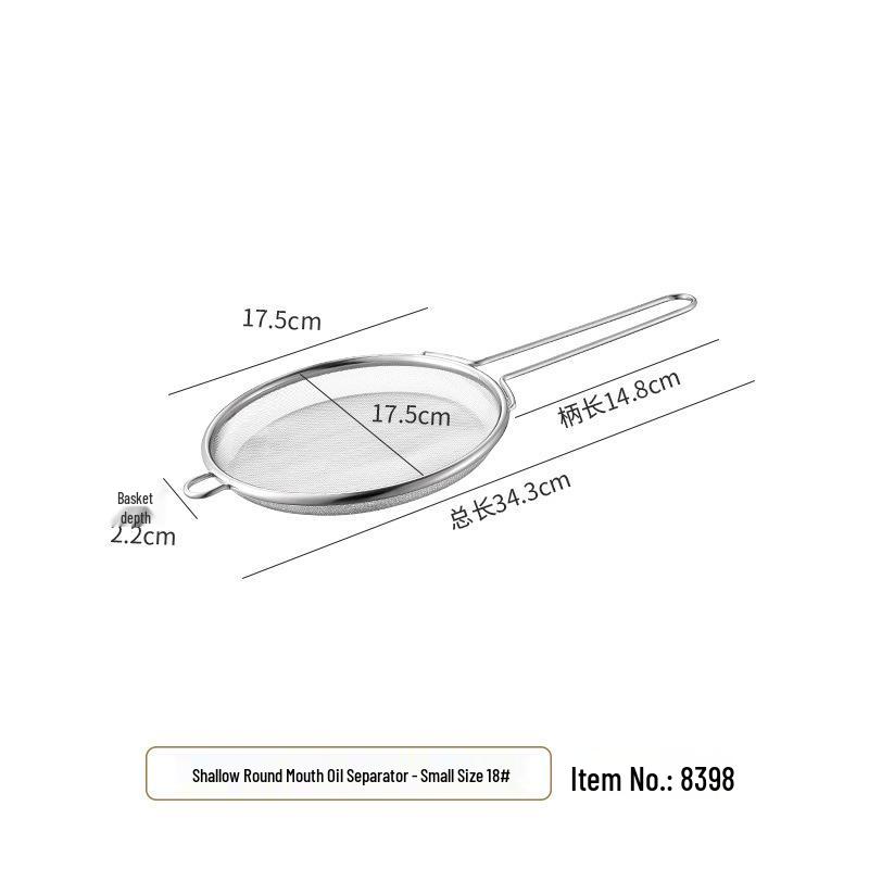 Large Japanese Stainless Steel Mesh Colander Spoon for Noodles, Dumplings, and Hot Pot