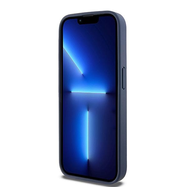 Dkny Dkhcp15Lprthslb Iphone 15 Pro6.1 Niebieski/Blue Hardcase Leather Mono Stripe & Metal Logo