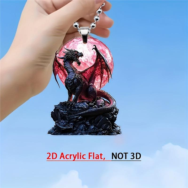 Acrylic Black Dragon Car & Home Pendant