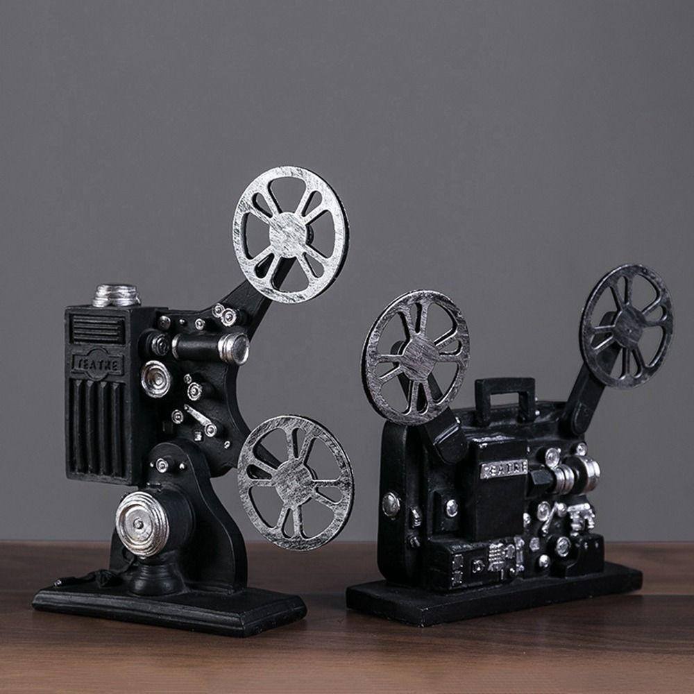 

Handmade Cinema Projector Ornaments Exquisite Projector Model Photo Props чорний