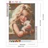 5D DIY Full Round Drill Diamond Painting Sweet Big Eyes Girl Kit Home Decoration Rhinestones Paintings