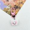 Cute Cartoon Heart Cat Bell Keychain for Backpack or Car