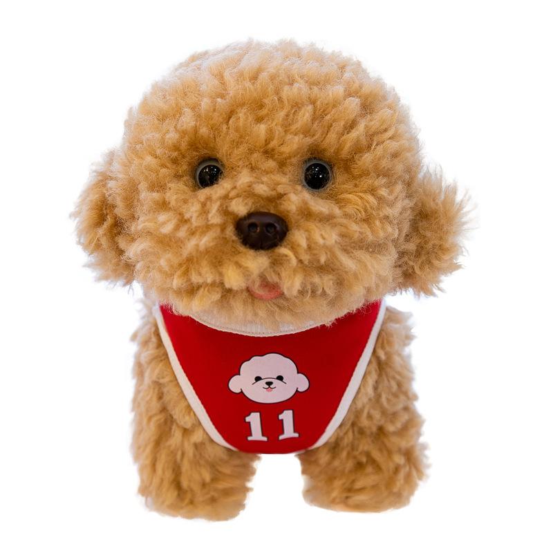 New baby children's sports teddy dog doll plush toy teddy dog doll birthday gift