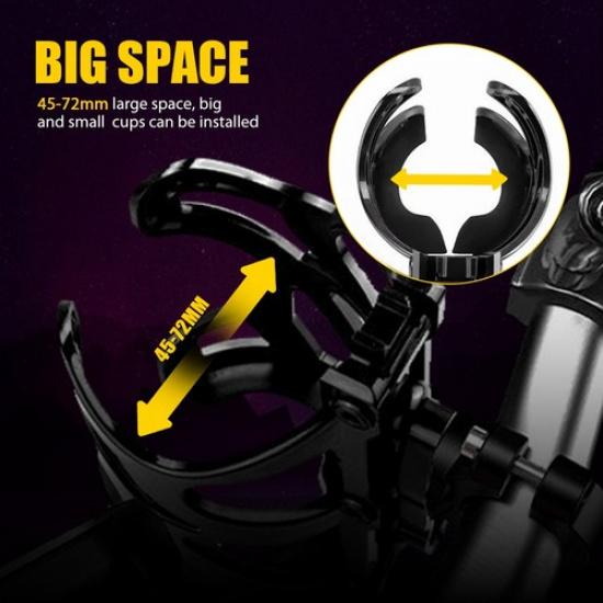 Motorcycle Adjustable Handlebar Cup Holder Mount Drink Water Bottle for ATV Bike