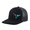 Unisex Printed Bull Mesh Baseball Cap Sun Protection Breathable Adjustable Hat Outdoor