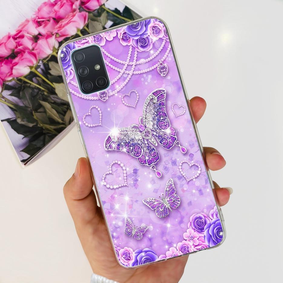 Custodia per Samsung Galaxy A31 A41 A51 A71 Custodia Dipinta Moda Carina Custodia Morbida in TPU per Samsung A31 A41 Galaxy A51 A71 Bumper