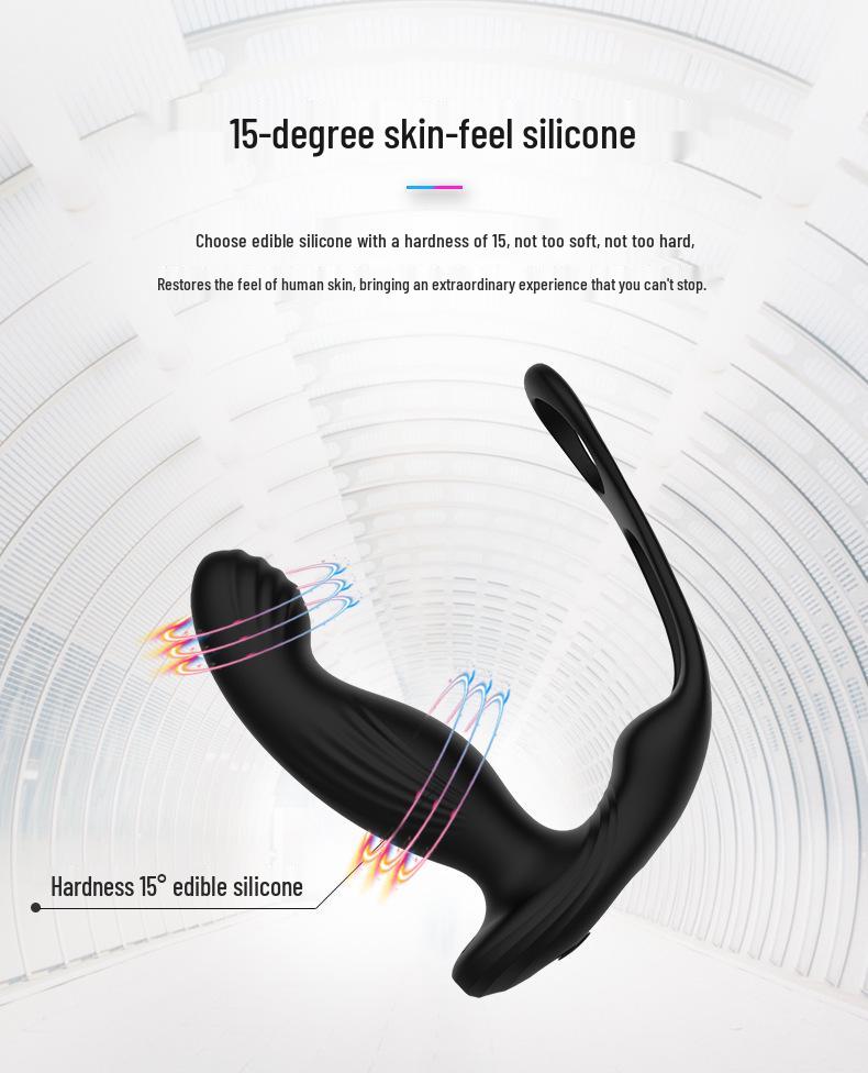 Prostata-Massagegerät & Doppelring-Analplug-Vibrator mit Heizung für Männer