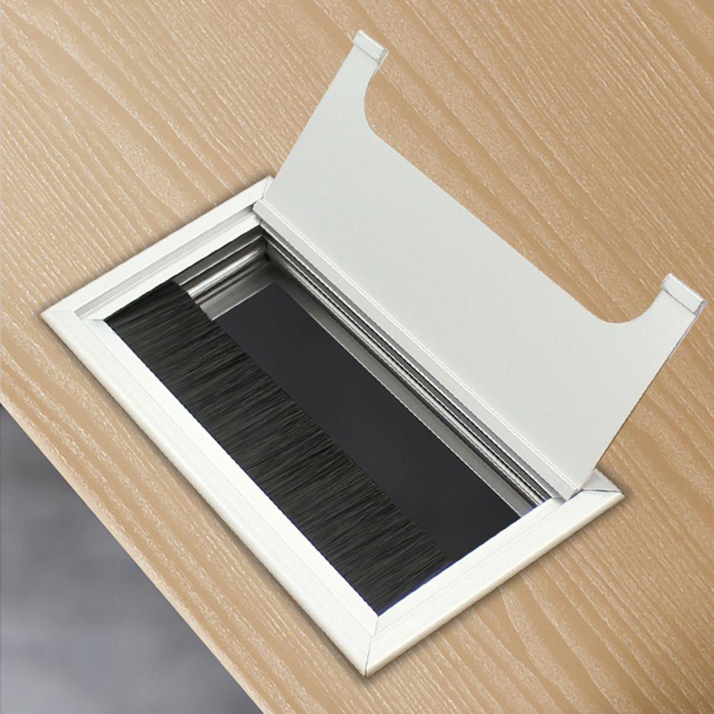 Rectangle Grommet Hole Cover Outlet Port Wire Box Desk Cable Box Wire Cable Holder Wire Hole Cover