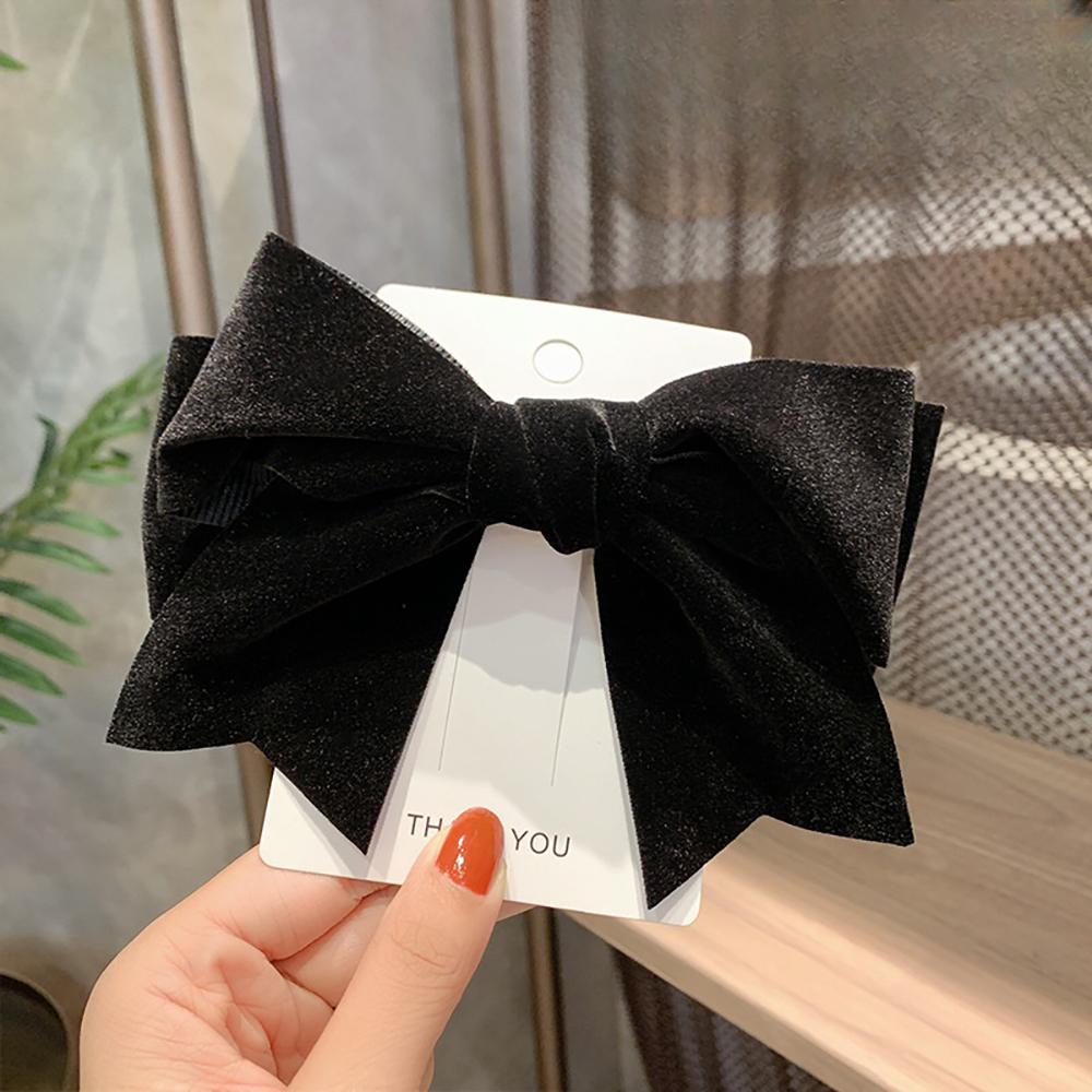 Headwear Red Bow Hair Clips Exquisite Tassels Pearl Barrettes Fashion Ribbon Hairpin  Girl