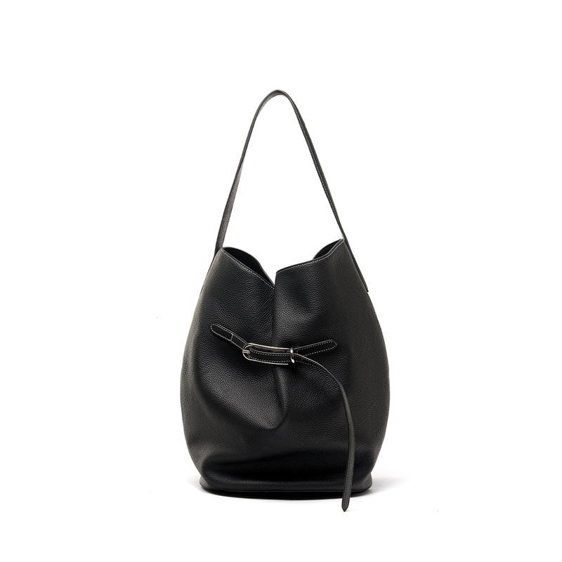 

Women s bag commuter light luxury shoulder high-end underarm bag women s large-capacity portable leather new bucket bag