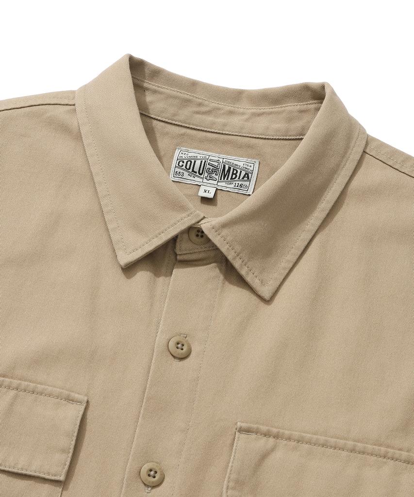 COLUMBIA UNIVERSITY Sl-Label Two Pocket Cotton Shirts Heritage Beige