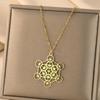 Kinitial Metatron Cube Pendant - Religiosus Symbol Necklace - Meditation Necklace Valentine's Day Birthday Gift