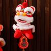 Cartoon Lion Dance Keychain Awakened Lion Chinese Style Lion Dance Pendant Plush Doll Year Of Horse Chinese New Year Gift