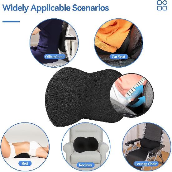 Wedge Car Seat Cushion, Memory Foam Car Truck Coccyx Seat Pillow For Driving - Sciatica And Back Pain Relief - Heightening Wedge Cushions For Car