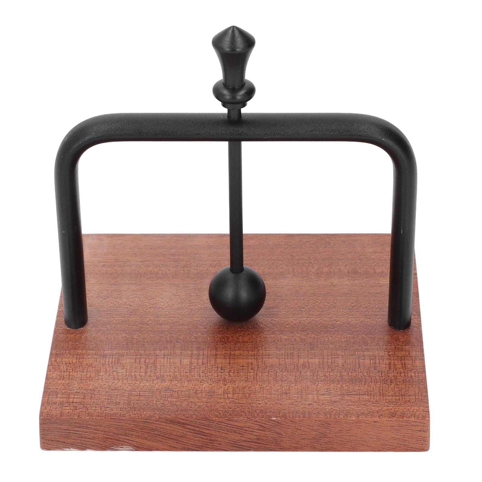 

Table Napkin Holder with Lifting Ball Solid Wood Base Metal Rack Napkin Dispenser for Home Restaurant Coffee Shop Black чёрный