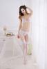 Sexy lingerie set Bra shorts Garter belt Stockings White [HiSexy] 4-piece & T-back & & [Item]