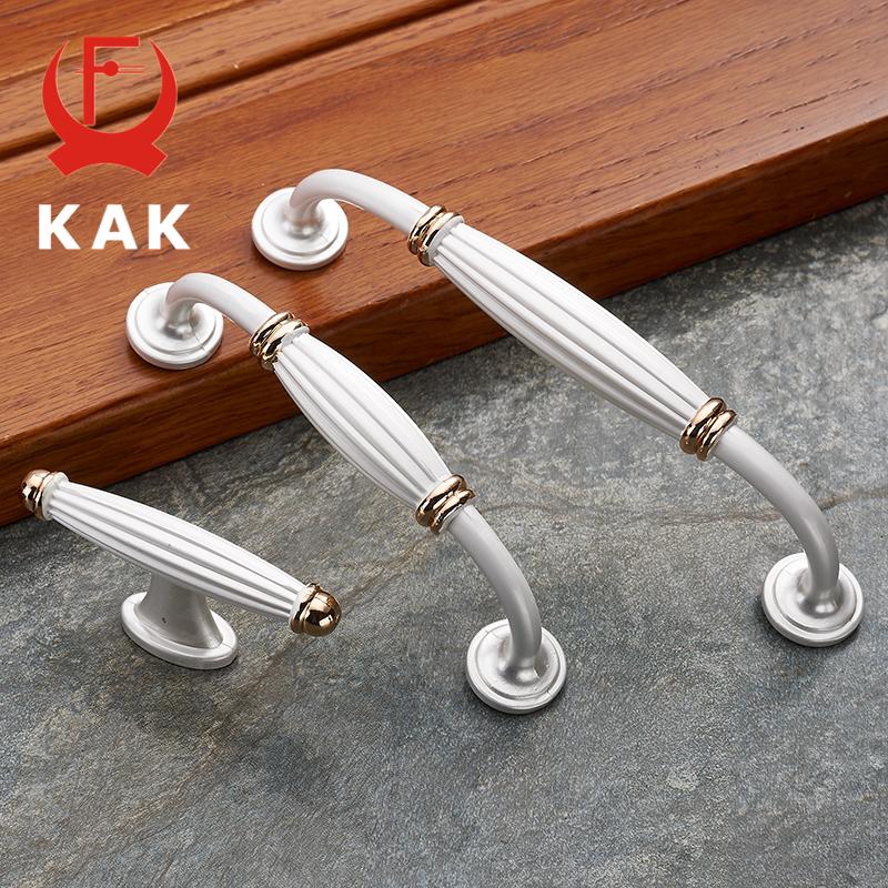 KAK European Style Solid Zinc Alloy Cabinet Handles Modern Vintage Drawer Knobs Cupboard Wardrobe Door Handles Furniture Handles