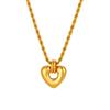 Women'S Simple Niche Love Clavicle Chain, Stainless Steel Twist Chain Heart Necklace Gold, Jewelry Nc-2404