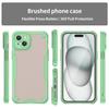 Armor Series For iPhone 15 Case PC+TPU Semi-Transparent Frosted Finish Protective Phone Cover
