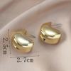 Elegant Gold Personality Stud Earrings - Exaggerated, Unique, and Stylish Accessories for Women