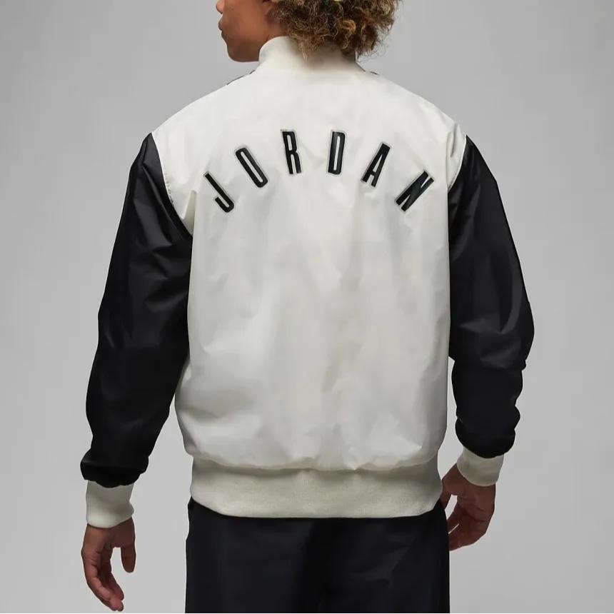 Jordan Flight MVP Color-Block Logo Print Casual Jacket Men Outerwear Sail-White FB7033-133