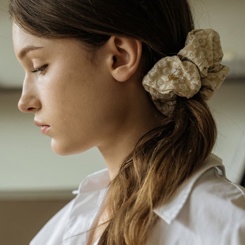 HAS HON005 Lace Jacquard Scrunchie